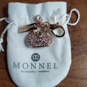 💗🩷Monnel Pink Crystal Purse Charm